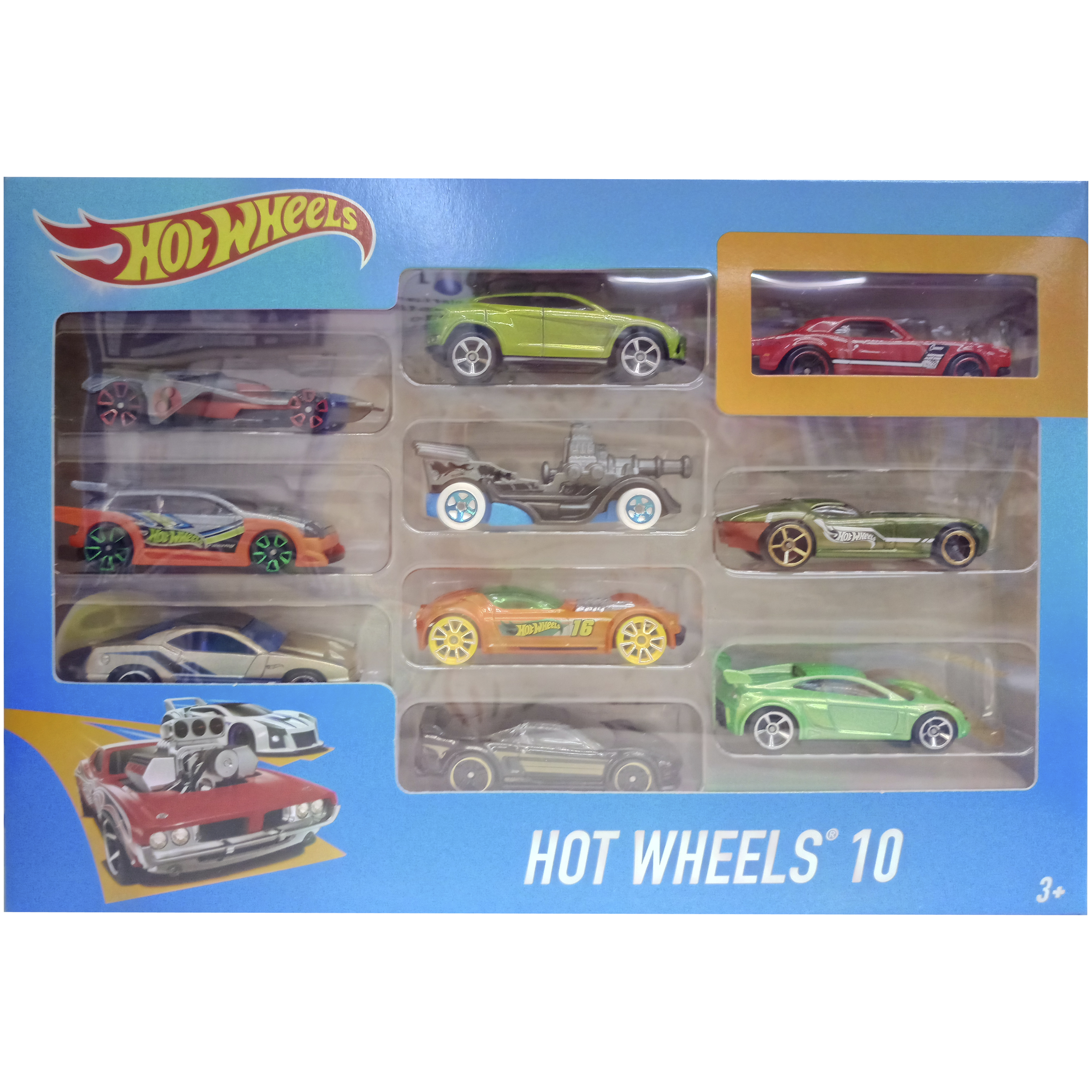 imagen coche hot wheels pack 10 coches