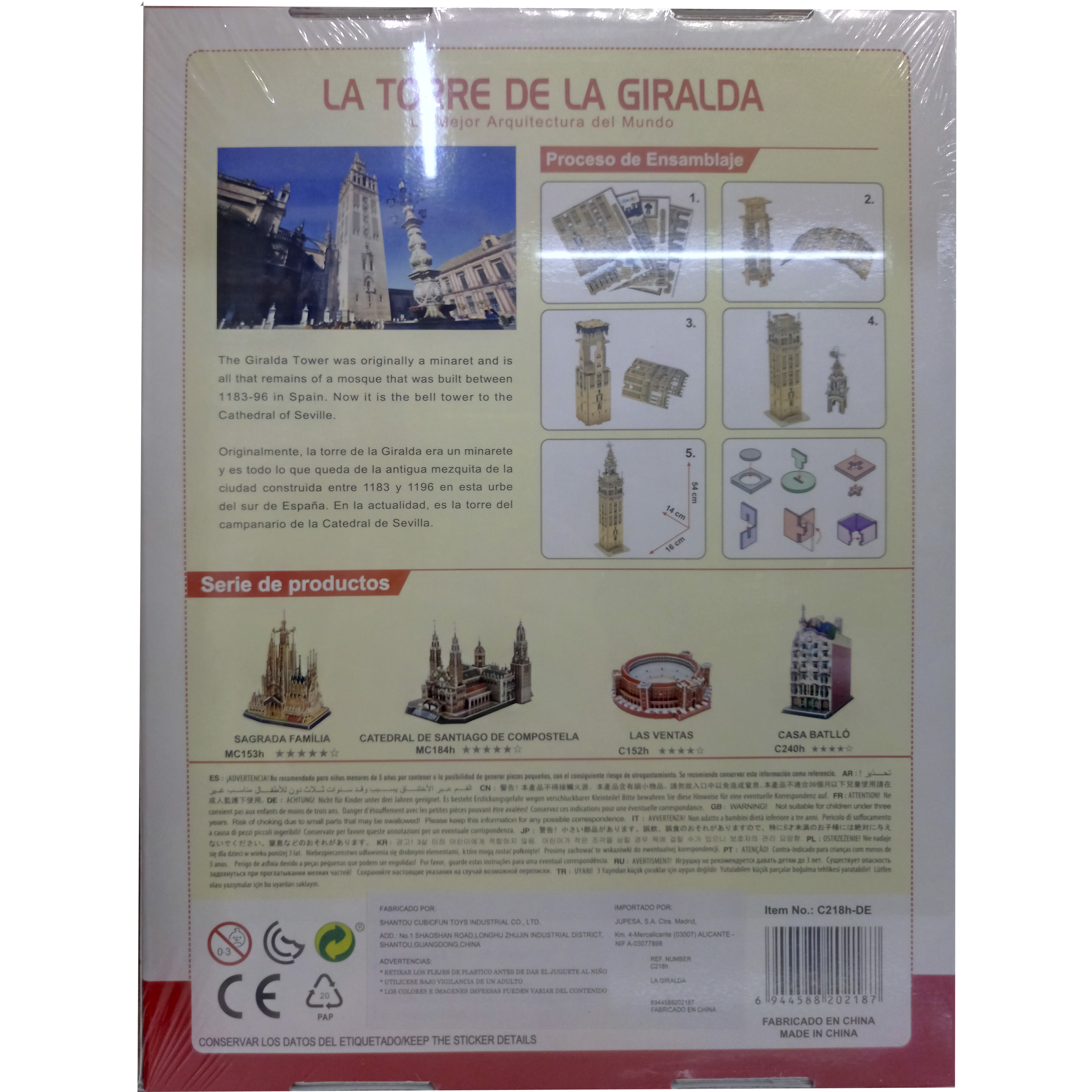 imagen puzzle 3d la giralda arquitectura