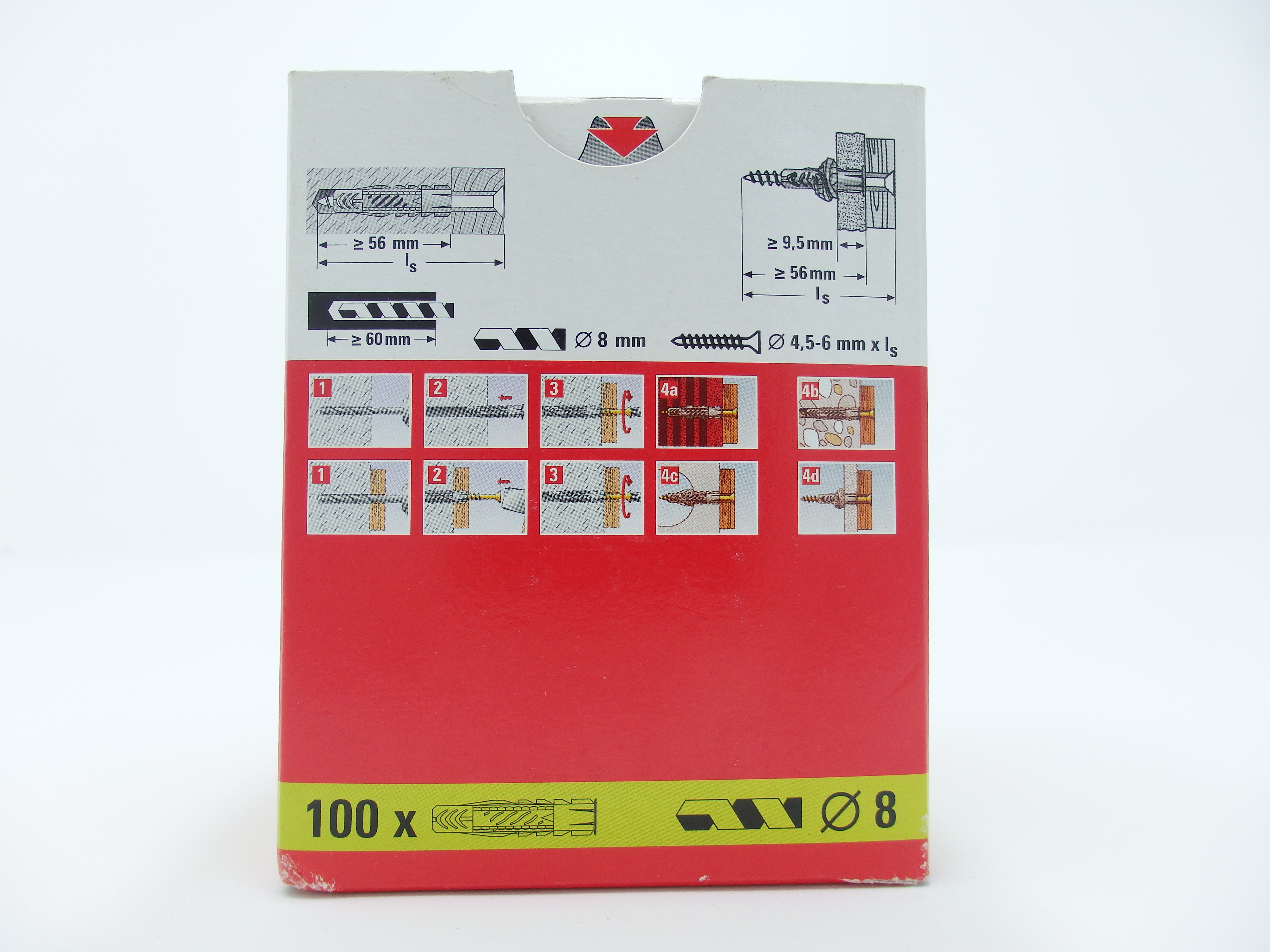 Taco gris pladur UX 8x50 mm 100 unidades Fischer