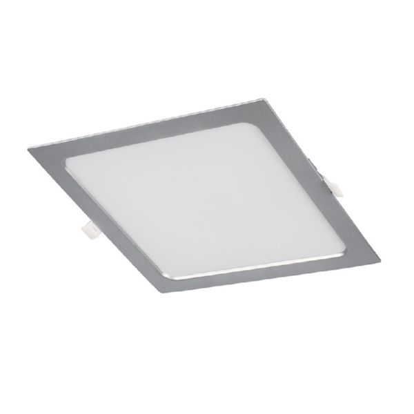 APLIQUE CUADR.EMPOT. 6500K LED 18W PLATA