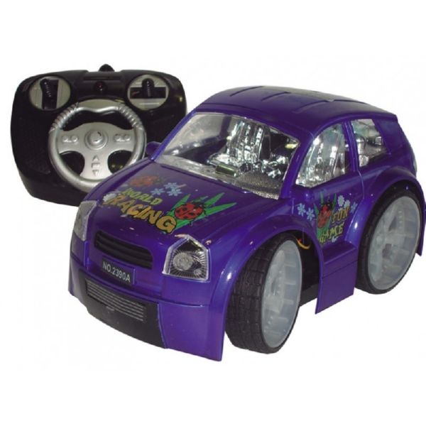 COCHE GROTESCO RADIO CONTROL CON LUCES Y SONIDO (Diferentes colores)