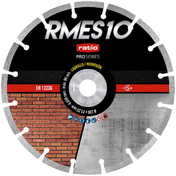 Disco segm.laser RMES10 230mm. RATIO.