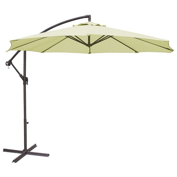 Parasol colgante lateral aluminio 3 m. Color crudo.